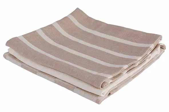Stoff keukenhanddoek sand 50x70cm, set 3