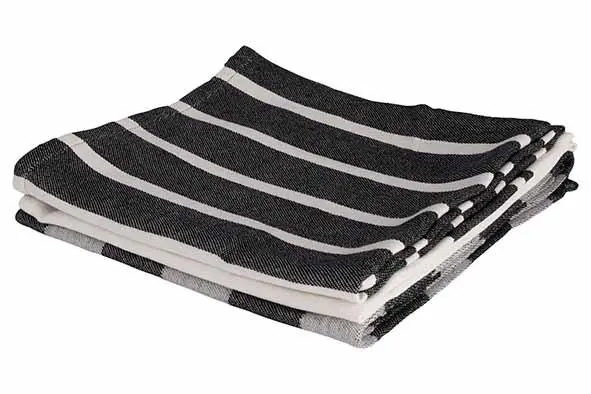 [5453304] Stoff keukenhanddoek black chambray 50x70cm, set 3