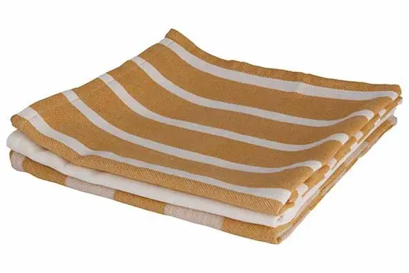 Stoff keukenhanddoek amber gold 50x70cm, set 3