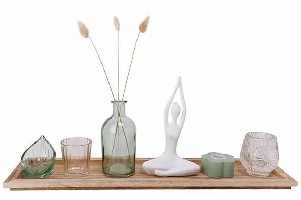 Cosy@home giftset set 7 on plate transparant groen