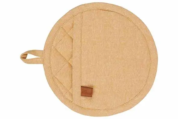 Stoff pannenlap amber gold D20cm