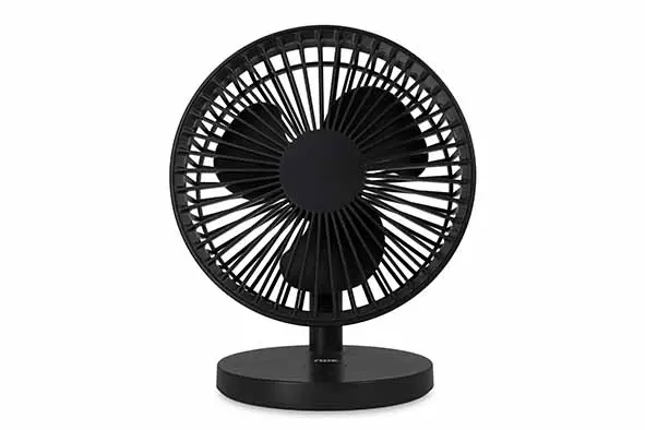 tafel ventilator zwart. USBC laadkabel