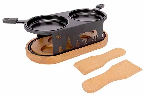 Aspen raclette ovaal 2 personen + spatels
