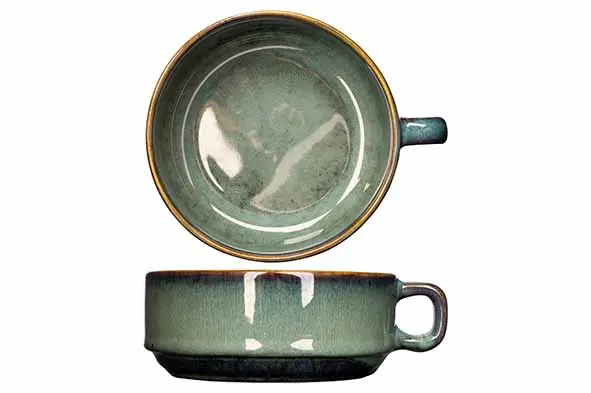 [5868013] Cosy&Trendy Jade verde soepkom met oor 12cm