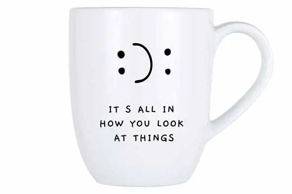 [5021011] Cosy mug 53cl, it's all in how you lookat things