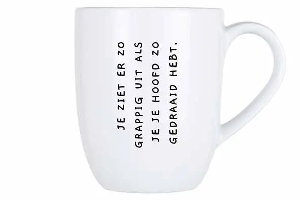 Cosy mug 53cl, je ziet er zo grappig uit hoofd zo gedraaid