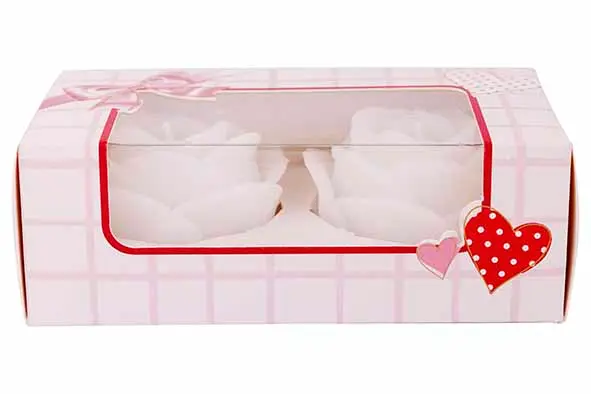 Kaars roze wit, set2