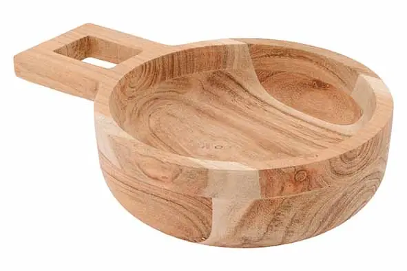 [5337002] Serveerschaal mimosa acacia 23x16xH5cm