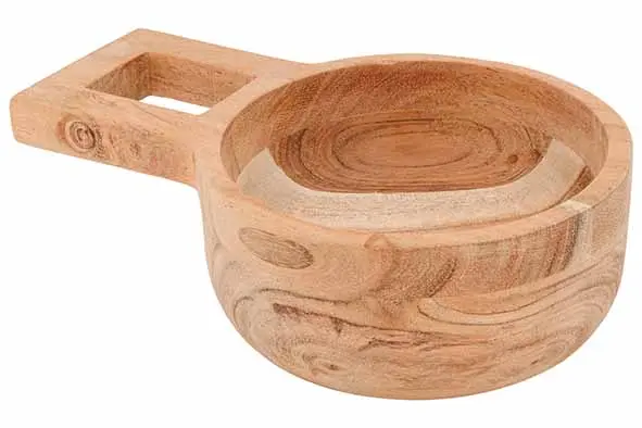 Serveerschaal mimosa acacia 18x12xH5cm