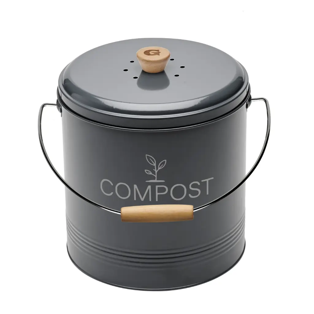 Compostemmer grijs 8L m/filter en emmer