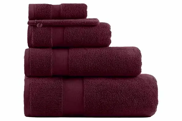 [900054] Billynn Badlaken 100x200cm burgundy katoen 650gsm