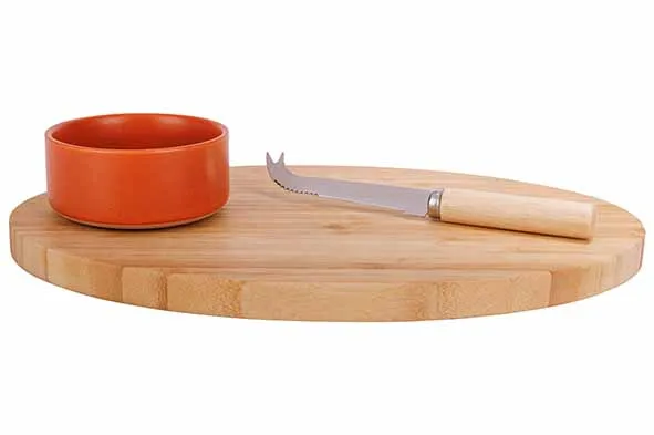 Cosy&Trendy Dela Aperoset 3PCS-serveerplank+bowl+kaasmes