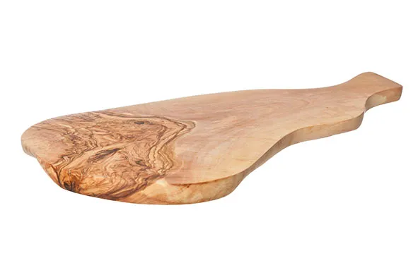 [1996412] Snijplank met handvat olijfhout 39-43X16-21cm