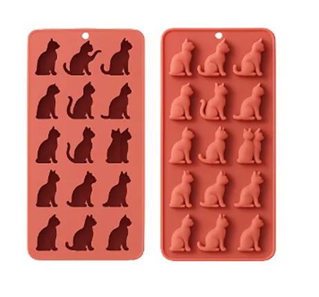 Dotz ijsblokjesvorm uit platinum silicone kat