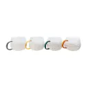 Point-Virgule set van 4 tassen uit gehamerd borosilicaatglas 400ml