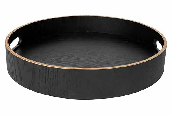 [495004] Cosy&Trendy Aura dienblad zwart D30cm