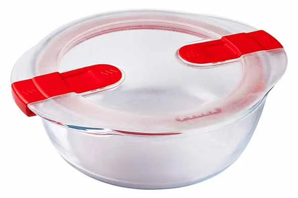 Pyrex Cook&Heat ovenschotel rond 1,1L met deksel