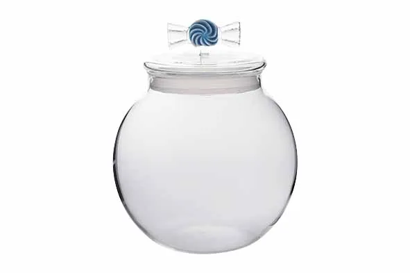 Cosy&Trendy snoeppot glas blauw