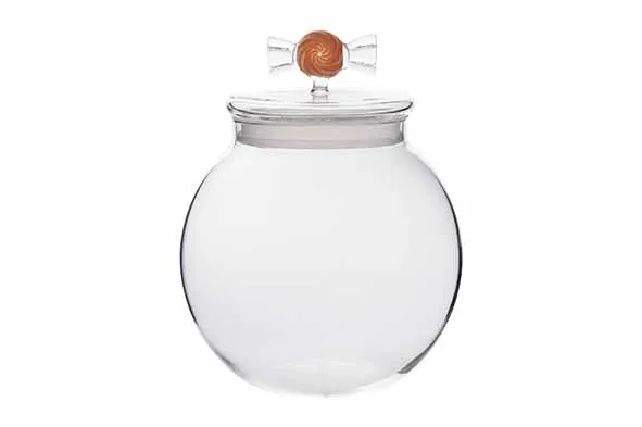 Cosy&Trendy snoeppot glas oranje