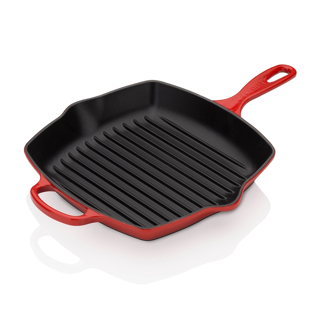 Le Creuset Skillet Grill 26cm rood vierkant