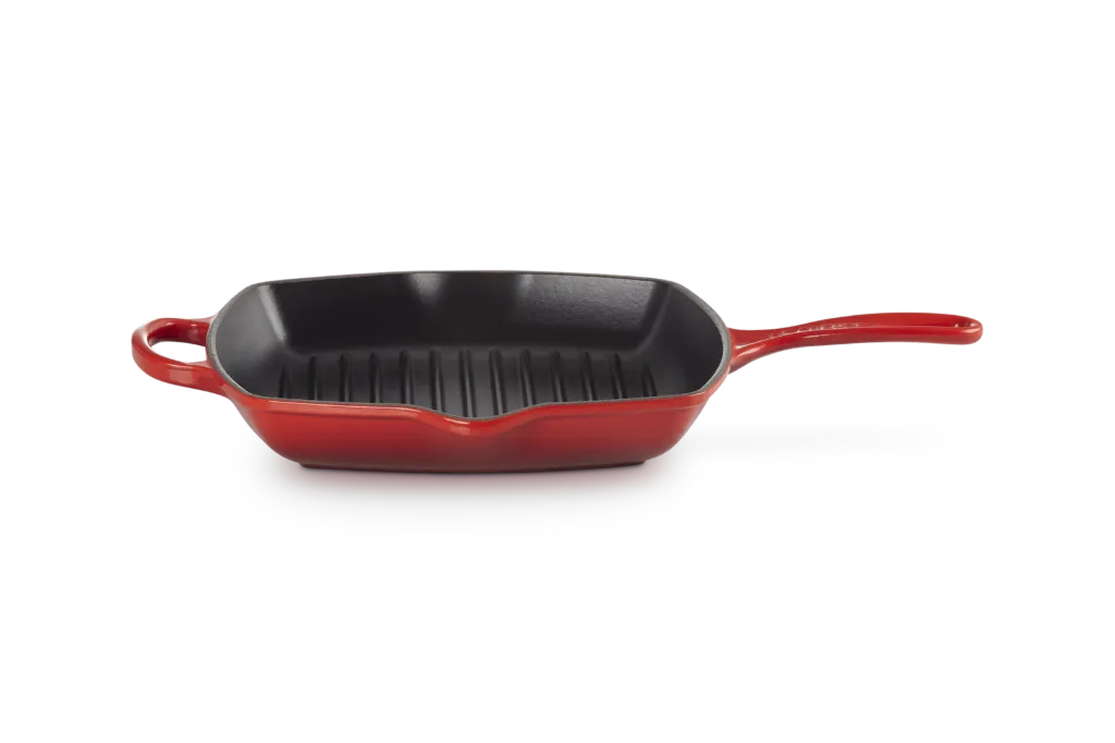 [20183260600422] Le Creuset skillet grill vierkant 26cm rood