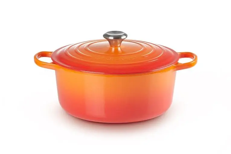 [21177240902430] Le Creuset Cocotte rond 24cm oranjerood