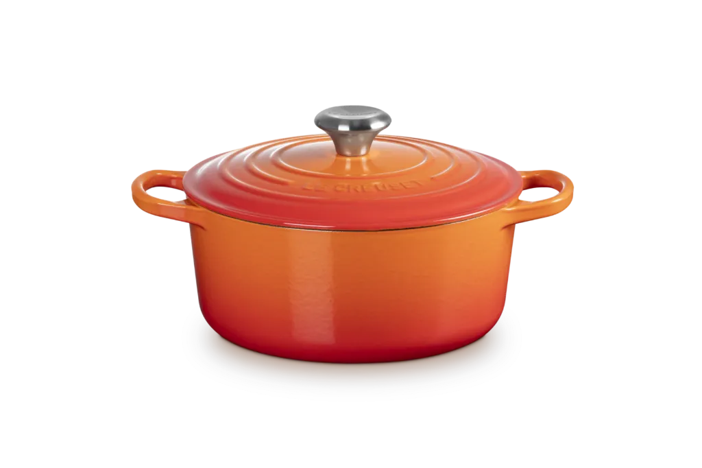 [21177240902430] Le Creuset Cocotte rond 24cm oranjerood