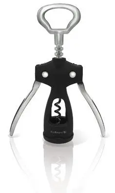 [VBFID016] Vin Bouquet Kurketrekker inox met zwarte rubber