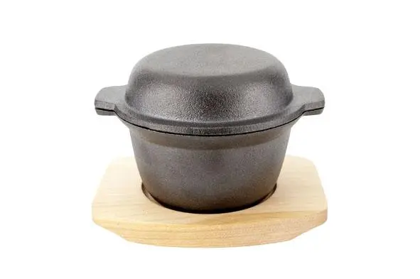 Gietijzer potje 11,8cm op plankje