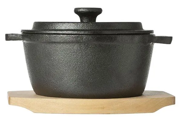 [1908371] Cosy&Trendy Gietijzer potje 13.5cm op plankje 550ml
