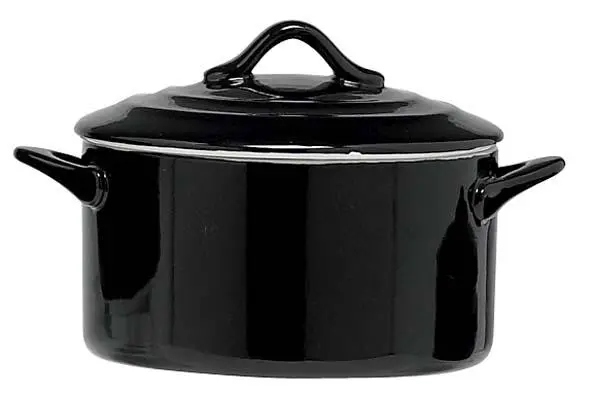 [T0263714B] Black ovenschotel met deksel 0.2L