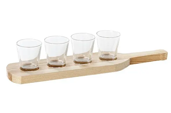 [1796250] Plankje met 4 hapjes - borrelglaasjes